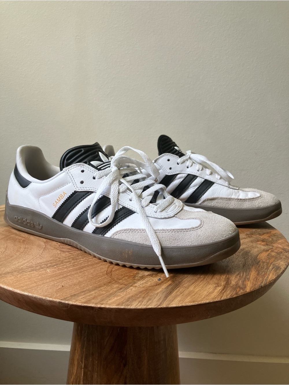 Adidas | Samba Puig White Black Gum Leather Stripe Sneakers